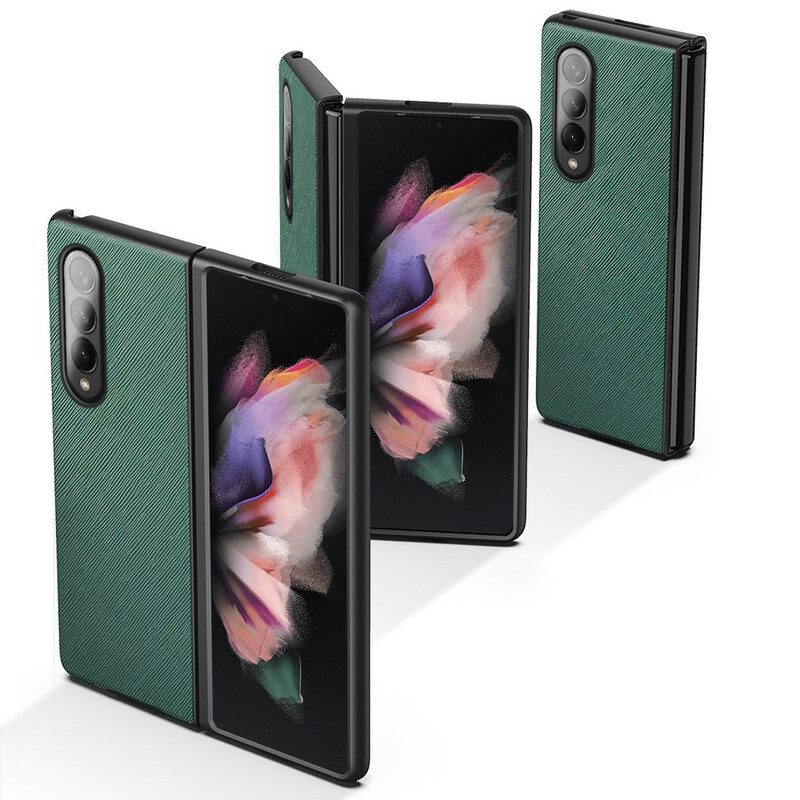 Skal För Samsung Galaxy Z Fold 3 5G Texturerat Läder