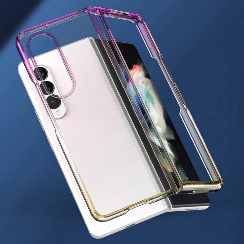 Skal För Samsung Galaxy Z Fold 3 5G Transparent Gradientfärg