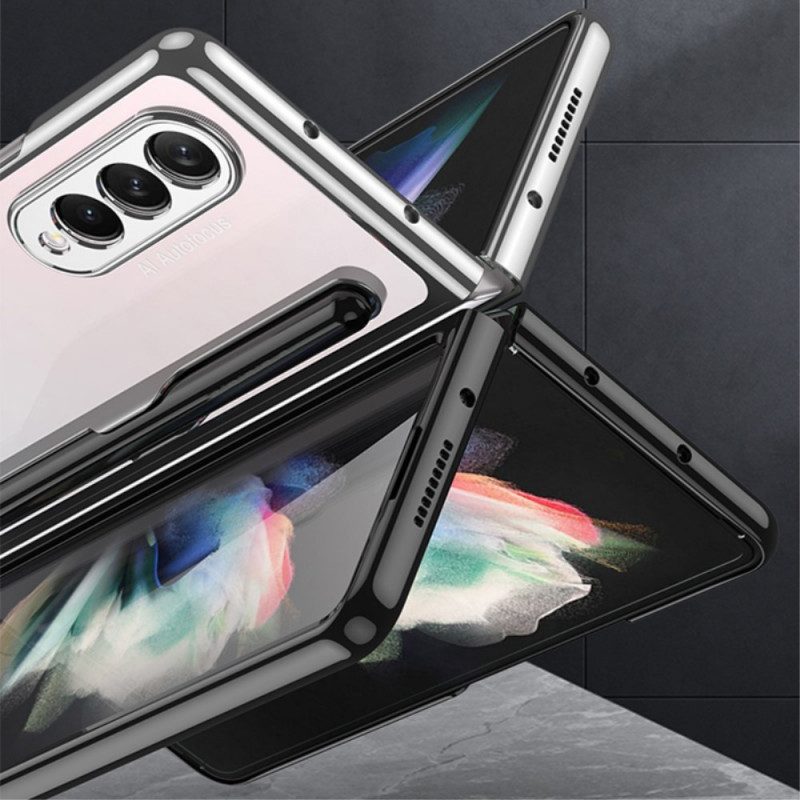 Skal För Samsung Galaxy Z Fold 3 5G Transparent Med Gkk Stylushållare