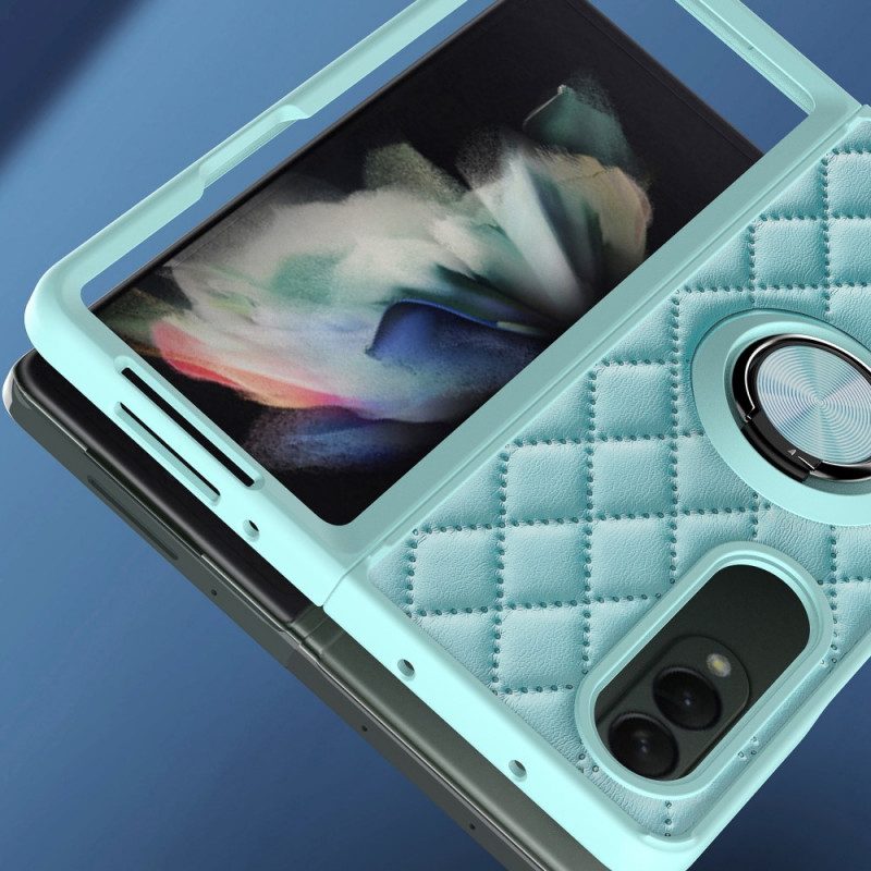 Skal För Samsung Galaxy Z Fold 3 5G Vaddad Med Ringstöd