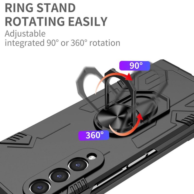 Skal För Samsung Galaxy Z Fold 4 Bi-material Och Roterande Ring