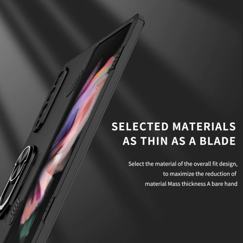 Skal För Samsung Galaxy Z Fold 4 Bi-material Och Roterande Ring