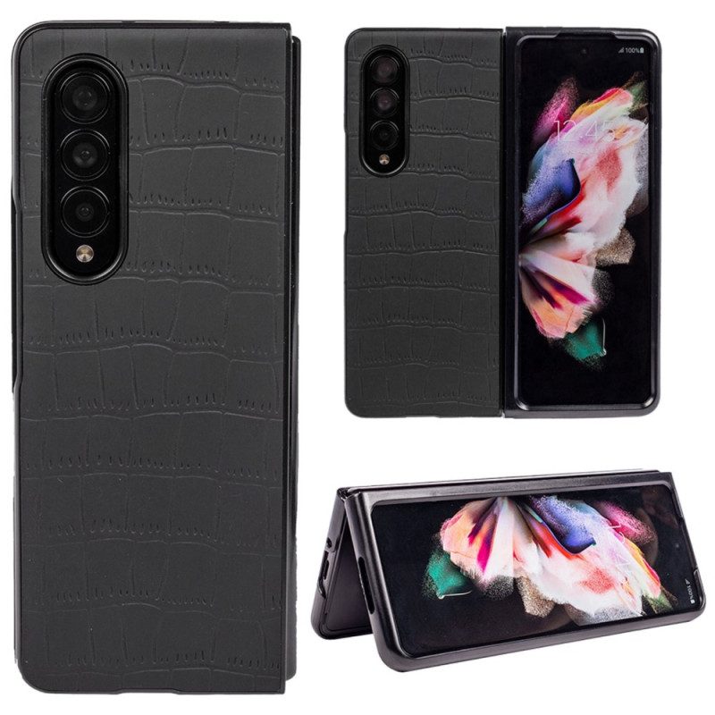 Skal För Samsung Galaxy Z Fold 4 Croc Präglad