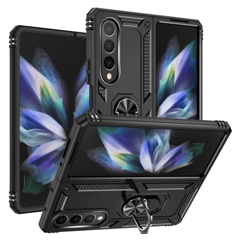 Skal För Samsung Galaxy Z Fold 4 Militär Rang Med Ring