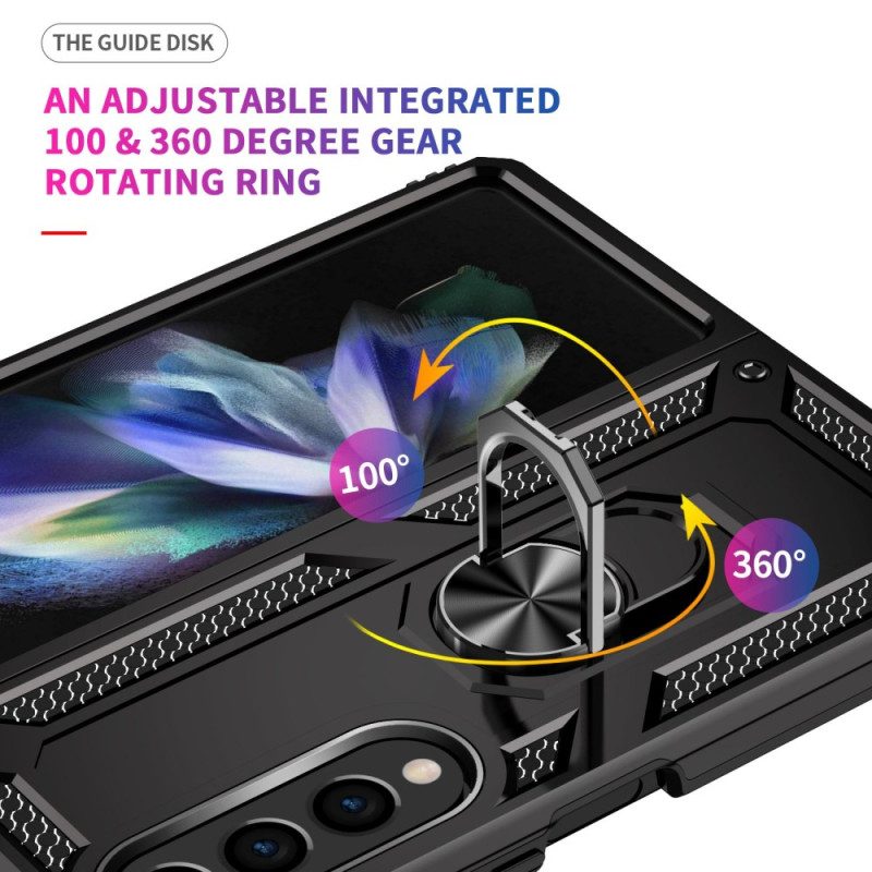 Skal För Samsung Galaxy Z Fold 4 Militär Rang Med Ring