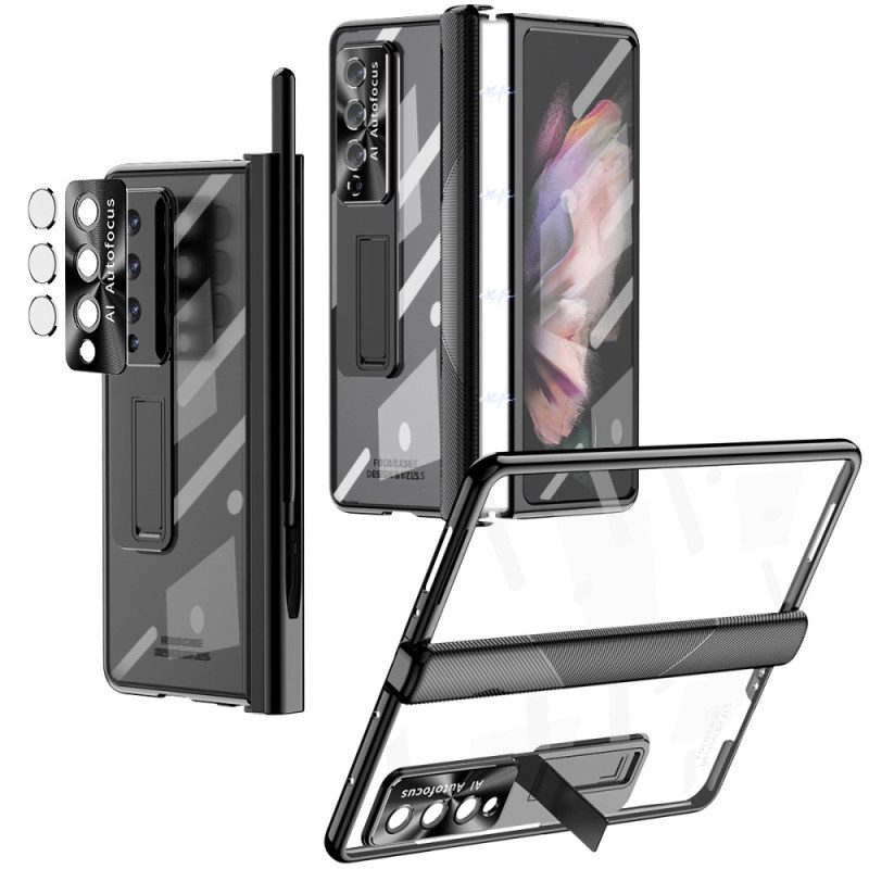 Skal För Samsung Galaxy Z Fold 4 Transparent Härdat Glas Och Gångjärn