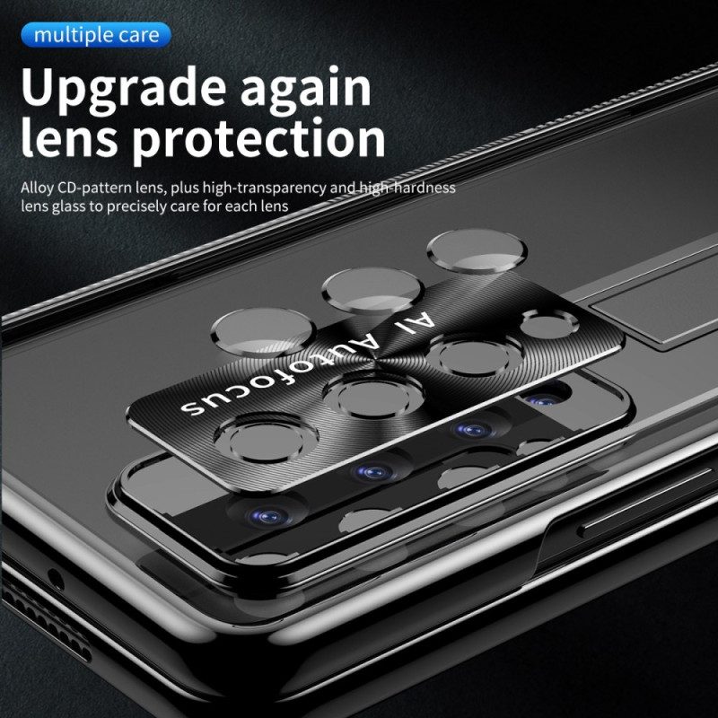 Skal För Samsung Galaxy Z Fold 4 Transparent Härdat Glas Och Gångjärn