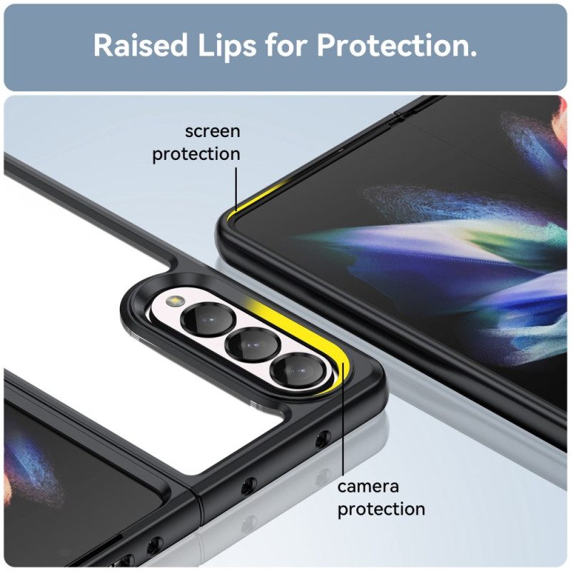 Skal För Samsung Galaxy Z Fold 4 Transparenta Färgade Kanter