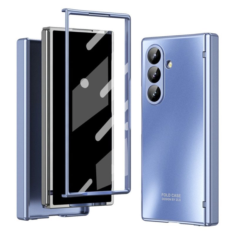 Skal För Samsung Galaxy Z Fold 7 Metallisk Effekt Med Skärmskydd