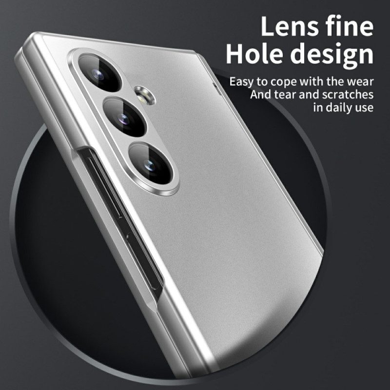 Skal För Samsung Galaxy Z Fold 7 Metallisk Effekt Med Skärmskydd