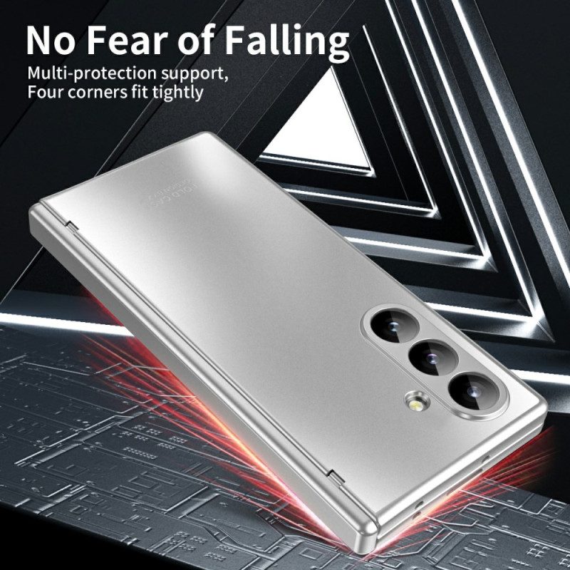 Skal För Samsung Galaxy Z Fold 7 Metallisk Effekt Med Skärmskydd