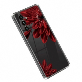 Skal Samsung Galaxy A14 / A14 5G Sömlös Röd Blomma