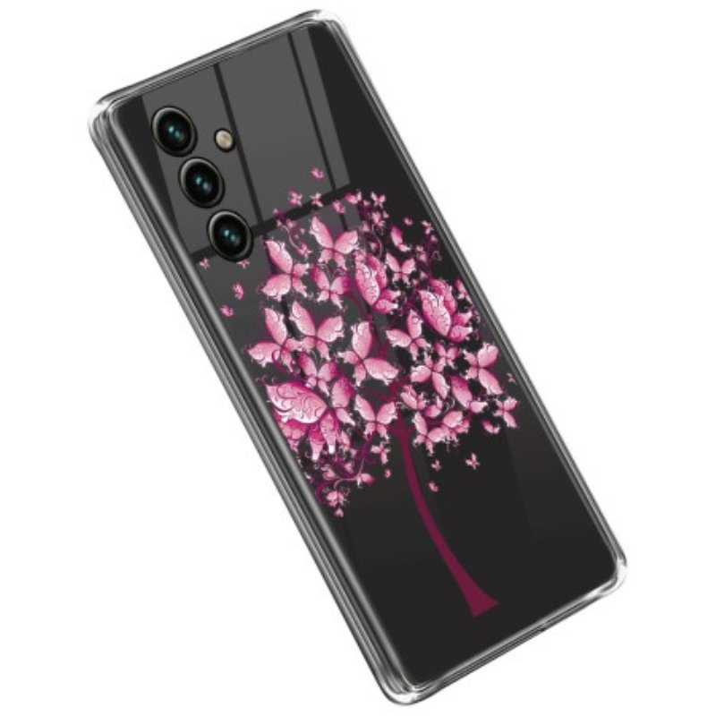 Skal Samsung Galaxy A14 / A14 5G Sömlös Rosa Träd