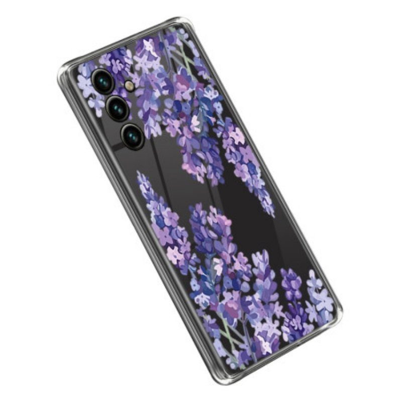 Skal Samsung Galaxy A14 / A14 5G Sömlösa Lila Blommor