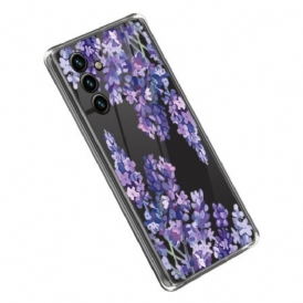 Skal Samsung Galaxy A14 / A14 5G Sömlösa Lila Blommor