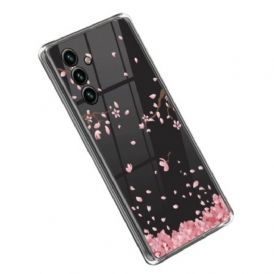 Skal Samsung Galaxy A14 / A14 5G Sömlösa Rosa Blommor