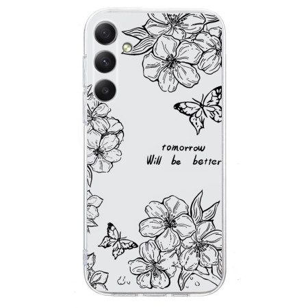 Skal Samsung Galaxy A17 4g / 5g Fjärilar Och Vita Blommor