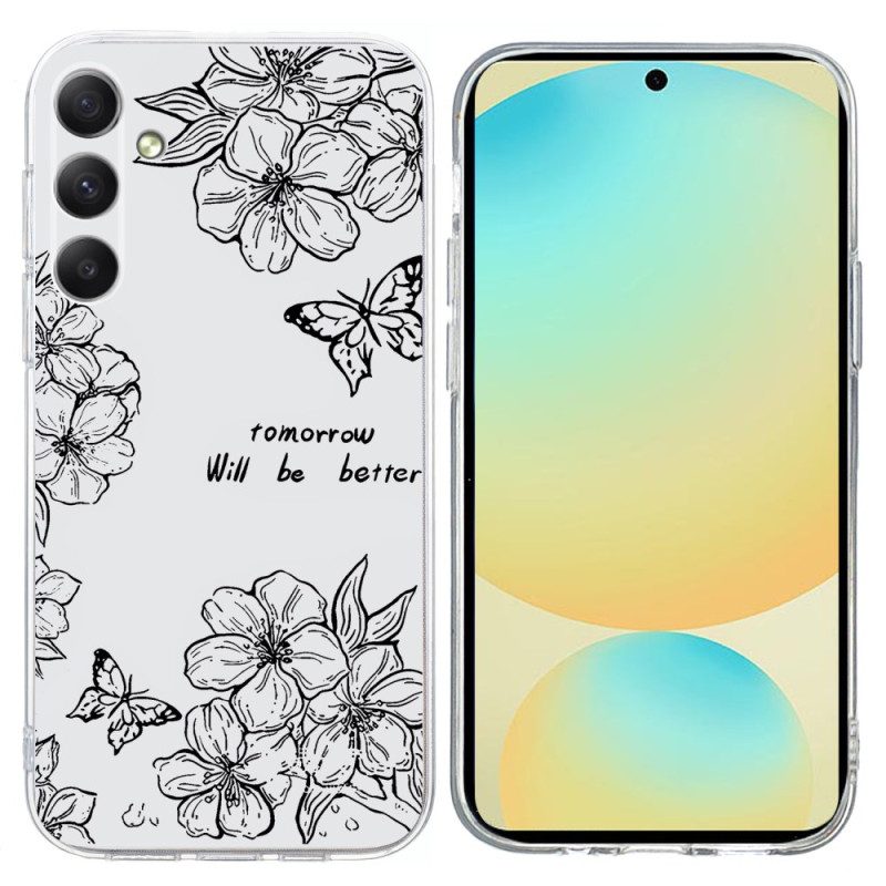 Skal Samsung Galaxy A17 4g / 5g Fjärilar Och Vita Blommor
