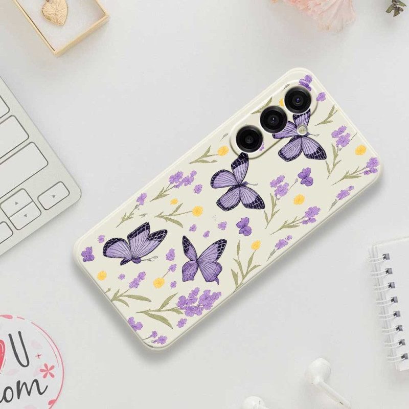 Skal Samsung Galaxy A17 4g / 5g Lila Fjärilar