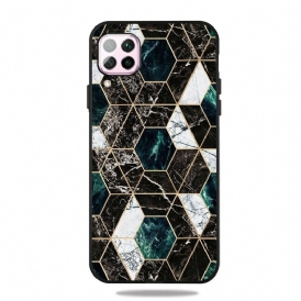 Skal Samsung Galaxy M12 / A12 Färgglad Geometri Marmor