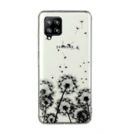 Skal Samsung Galaxy M12 / A12 Sömlösa Svarta Maskrosor