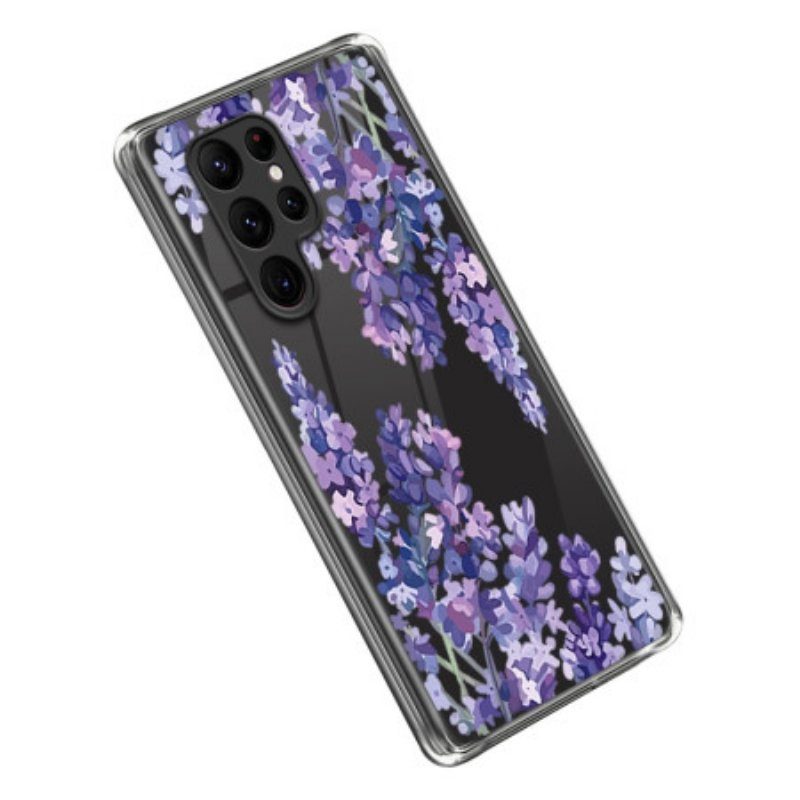Skal Samsung Galaxy S23 Ultra 5G Sömlösa Lila Blommor