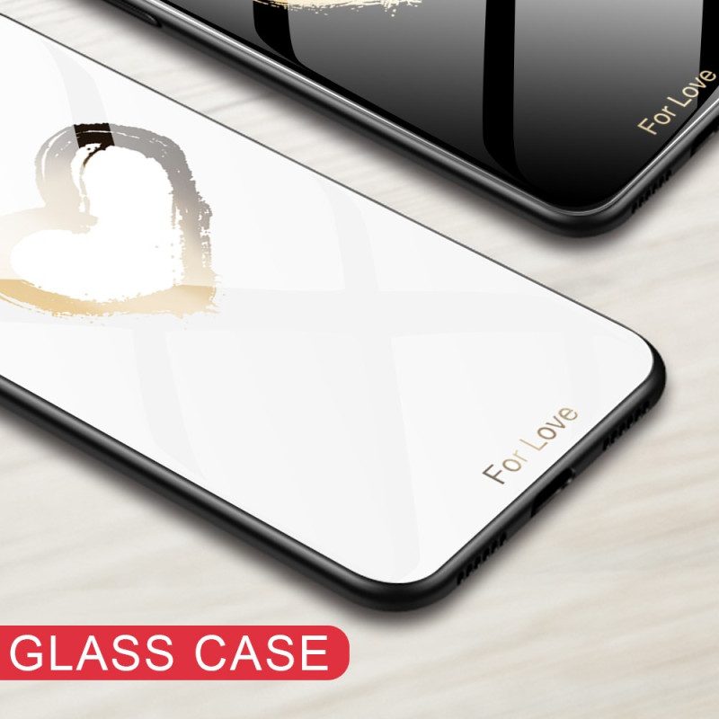 Skal Samsung Galaxy S24 Plus 5g Telefonfodral Guldhjärta Härdat Glas