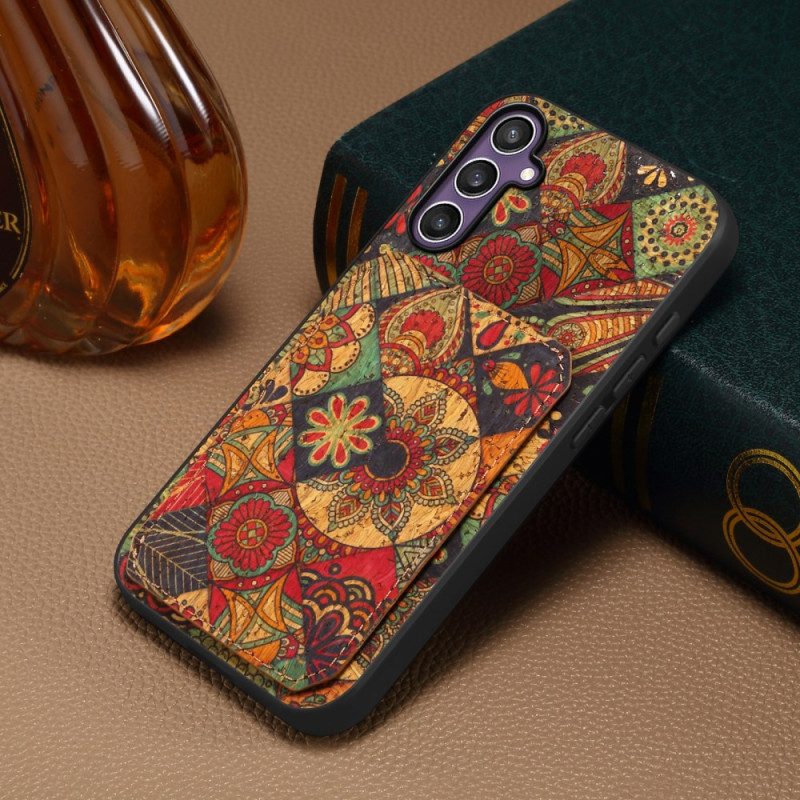 Skal Samsung Galaxy S25 5g Blommigt Korthållare Och Stativ