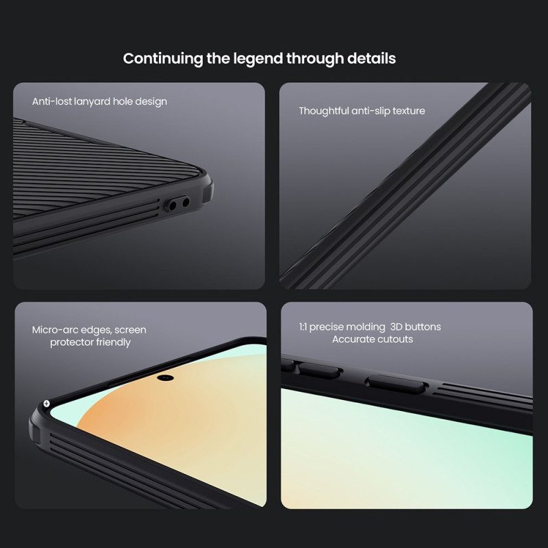 Skal Samsung Galaxy S25 5g Edge Camshield Pro Med Glidande Kameraskydd Nillkin
