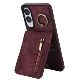 Skal Samsung Galaxy S25 5g Edge Plånbok Med Dragkedja Och Rfid-teknik