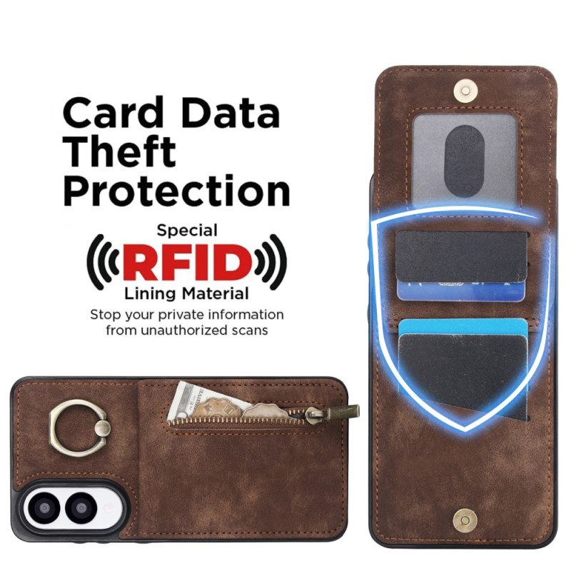 Skal Samsung Galaxy S25 5g Edge Plånbok Med Dragkedja Och Rfid-teknik