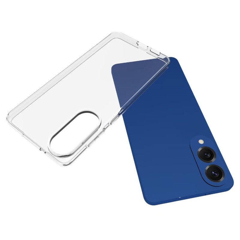 Skal Samsung Galaxy S25 5g Edge Telefonfodral Anti-fingeravtrycksskyddande Genomskinlig
