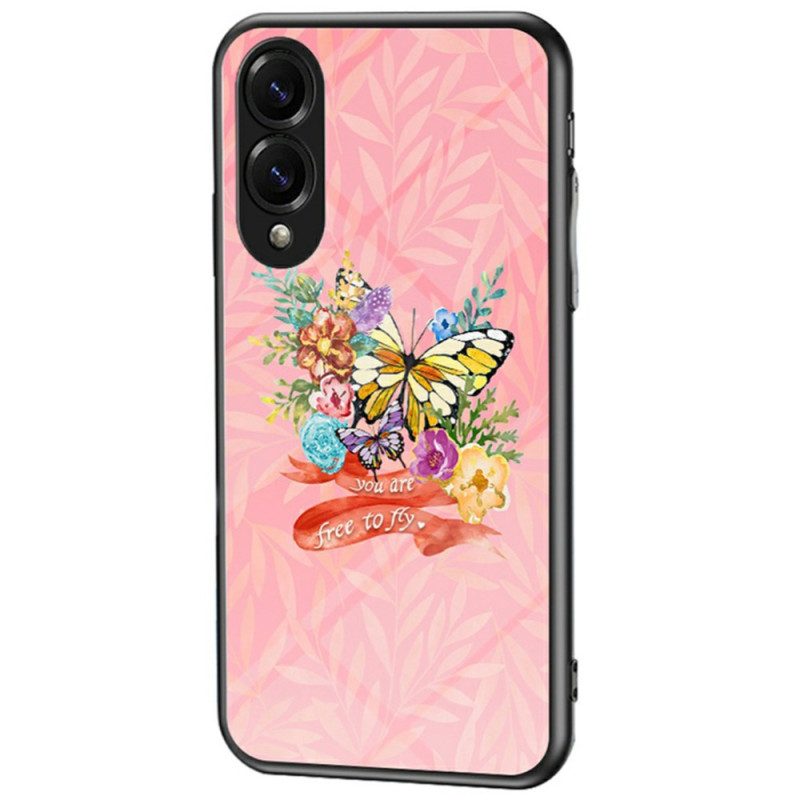 Skal Samsung Galaxy S25 5g Edge Telefonfodral Fjärilsfodral I Härdat Glas