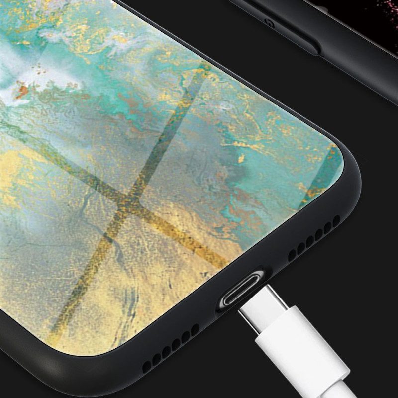 Skal Samsung Galaxy S25 5g Edge Telefonfodral Härdat Marmorglas