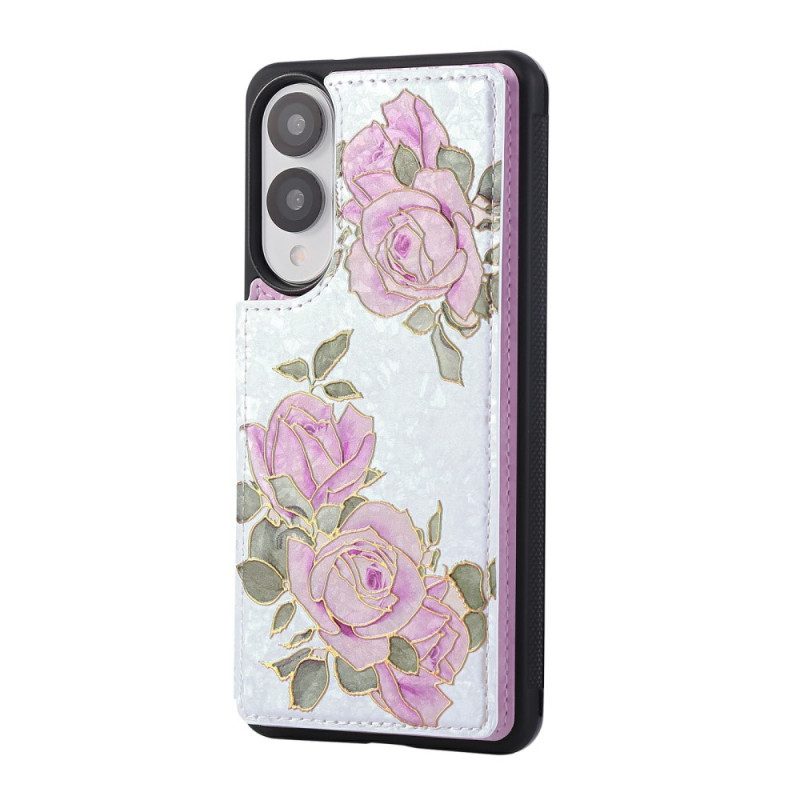 Skal Samsung Galaxy S25 5g Edge Telefonfodral Korthållare Med Blommönster