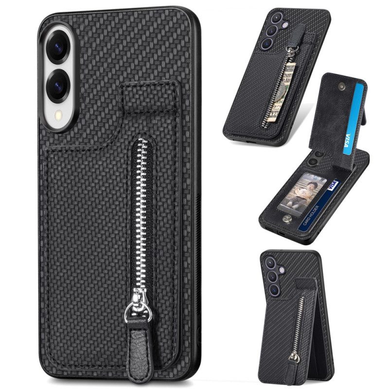 Skal Samsung Galaxy S25 5g Edge Telefonfodral Korthållare Och Myntväska I Kolfiber