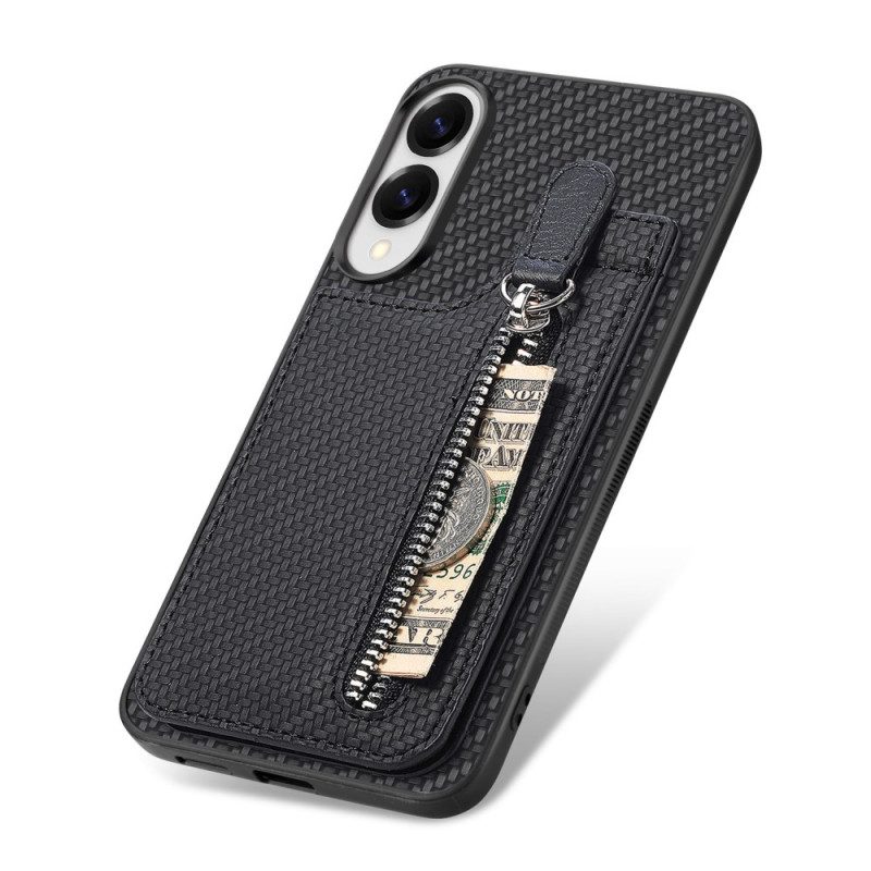 Skal Samsung Galaxy S25 5g Edge Telefonfodral Korthållare Och Myntväska I Kolfiber