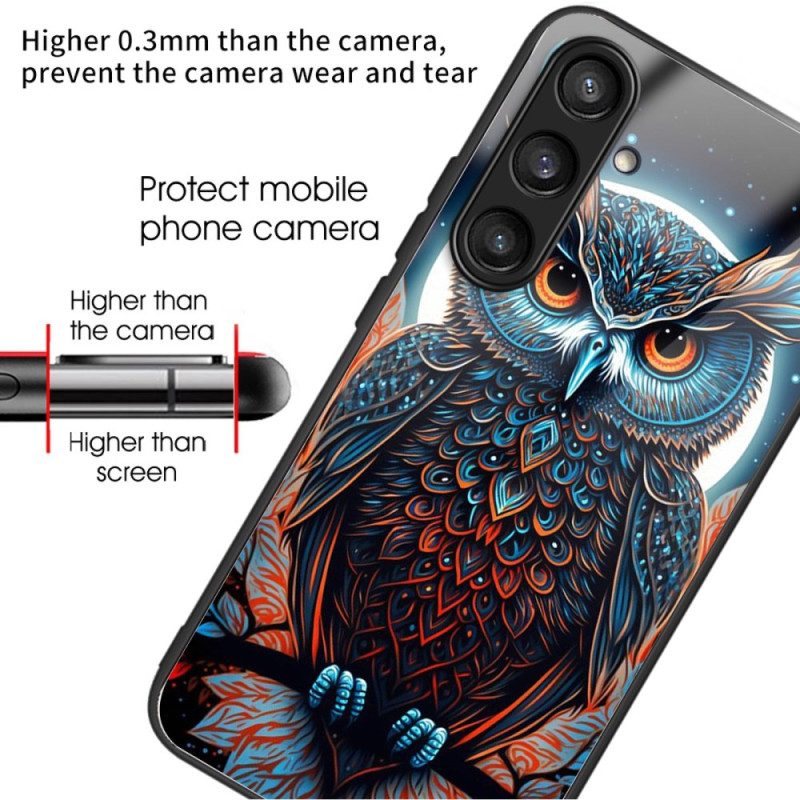 Skal Samsung Galaxy S25 5g Färgglad Uggla Härdat Glas