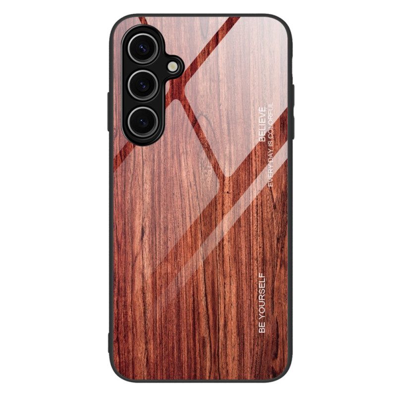 Skal Samsung Galaxy S25 5g Härdat Glas Trä