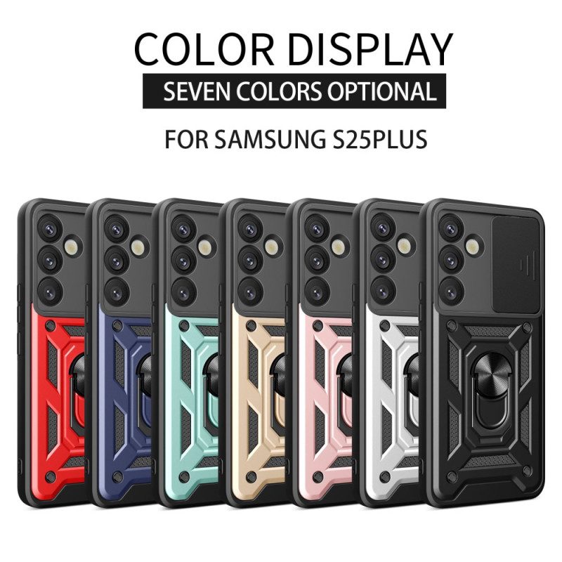 Skal Samsung Galaxy S25 5g Skjutbart Kameraskydd Och Stativ