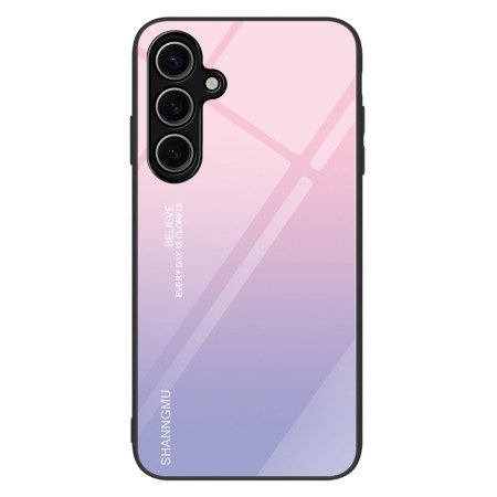 Skal Samsung Galaxy S25 5g Telefonfodral Rosa Och Lila Tonat Härdat Glas