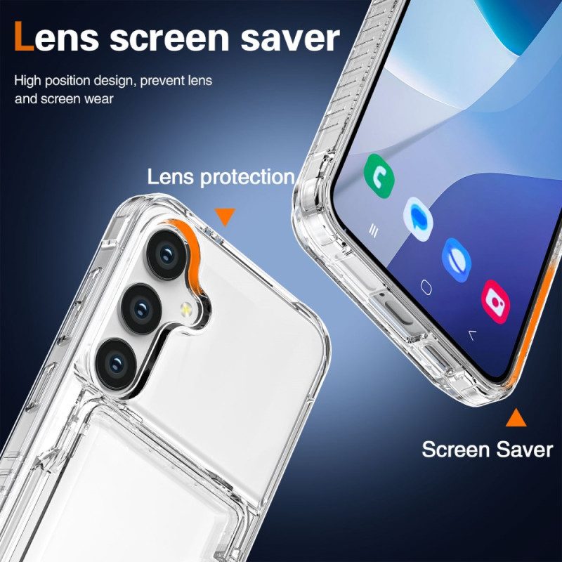 Skal Samsung Galaxy S25 5g Transparent Med Inbyggd Korthållare