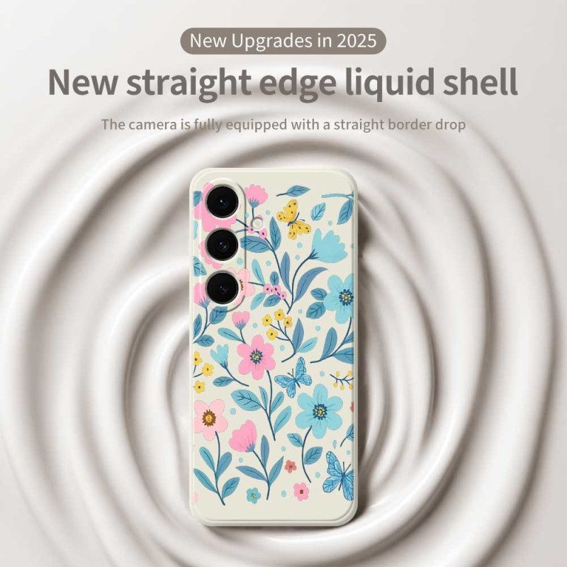 Skal Samsung Galaxy S25 Fe Blommig Silikon
