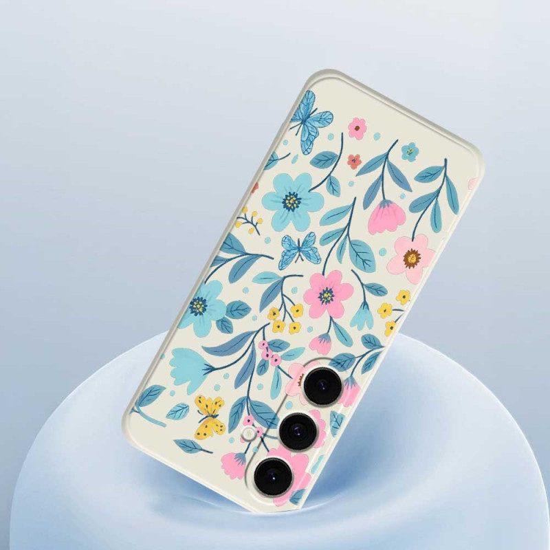 Skal Samsung Galaxy S25 Fe Blommig Silikon