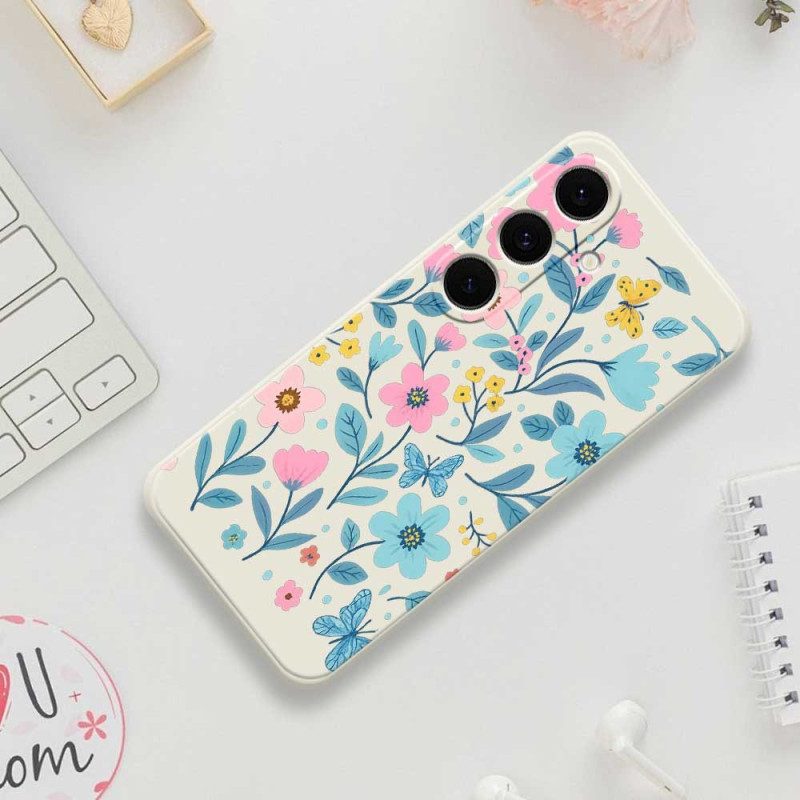 Skal Samsung Galaxy S25 Fe Blommig Silikon