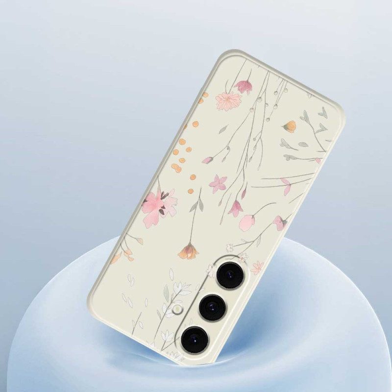 Skal Samsung Galaxy S25 Fe Färgglada Silikonblommor
