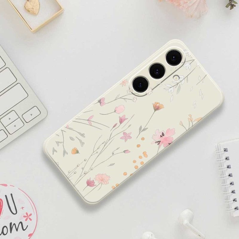 Skal Samsung Galaxy S25 Fe Färgglada Silikonblommor