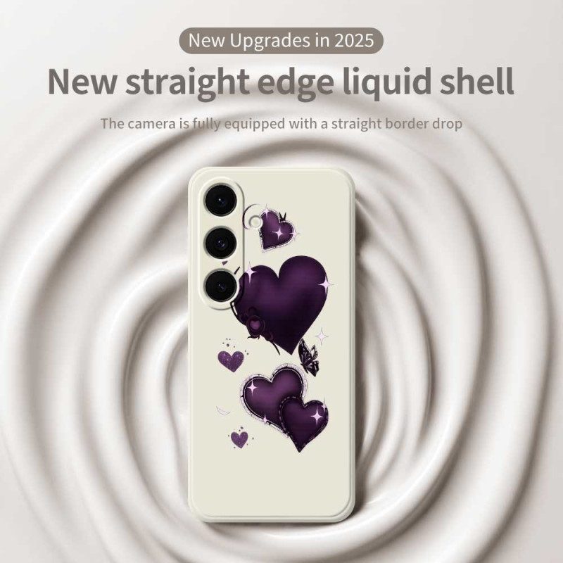 Skal Samsung Galaxy S25 Fe Lila Hjärtasilikon