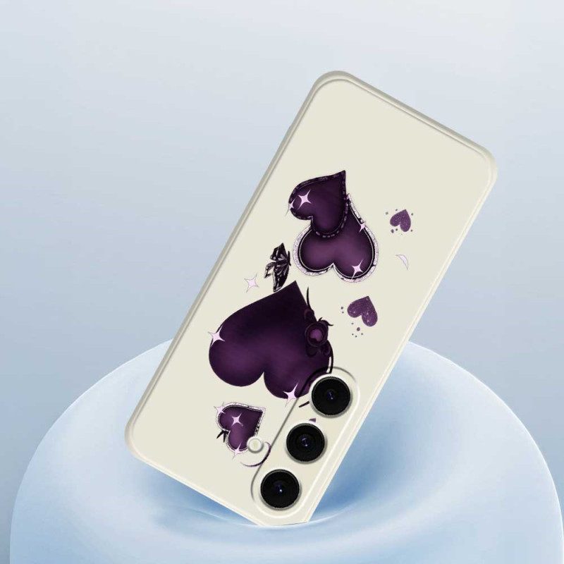 Skal Samsung Galaxy S25 Fe Lila Hjärtasilikon