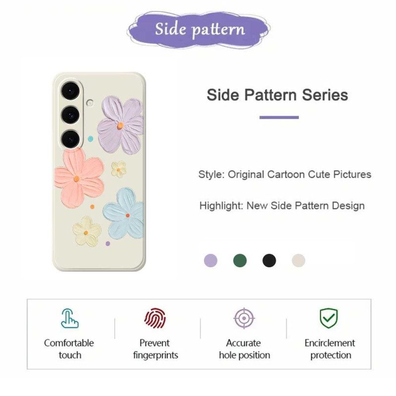 Skal Samsung Galaxy S25 Fe Pastellblommig Silikon